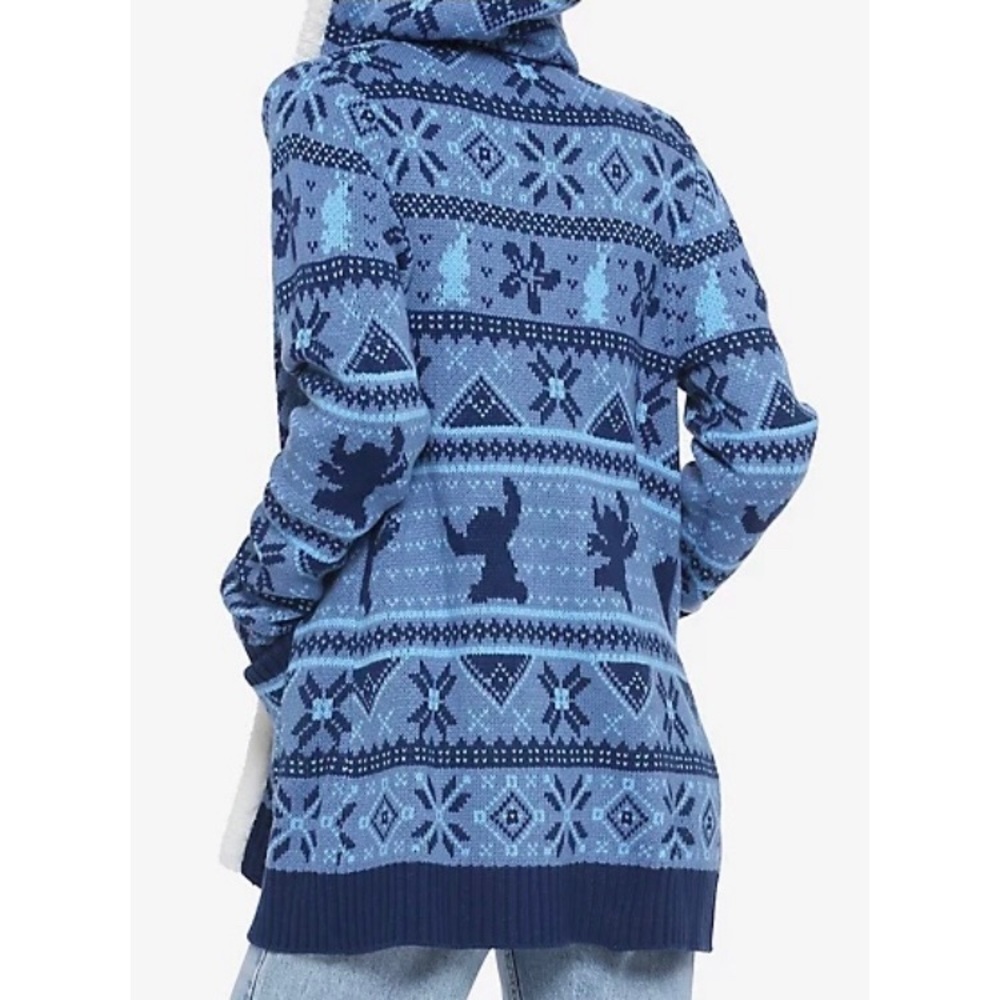 NWT LILO & STITICH SHERPA BLUE CARDIGAN